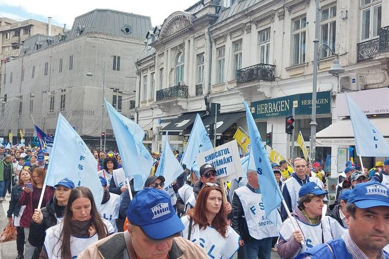 Protest sindicate din educație , Foto: Hotnews / Clarice Dinu