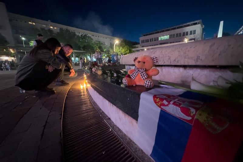 Memorial pentru victimele atacului de la Mladenovac, Foto: AA / Abaca Press / Profimedia