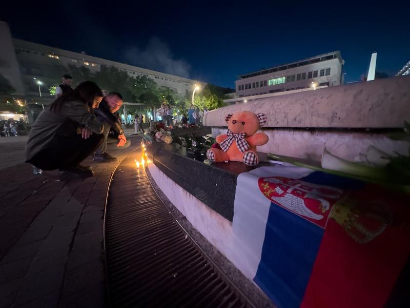 Memorial pentru victimele atacului de la Mladenovac, Foto: AA / Abaca Press / Profimedia