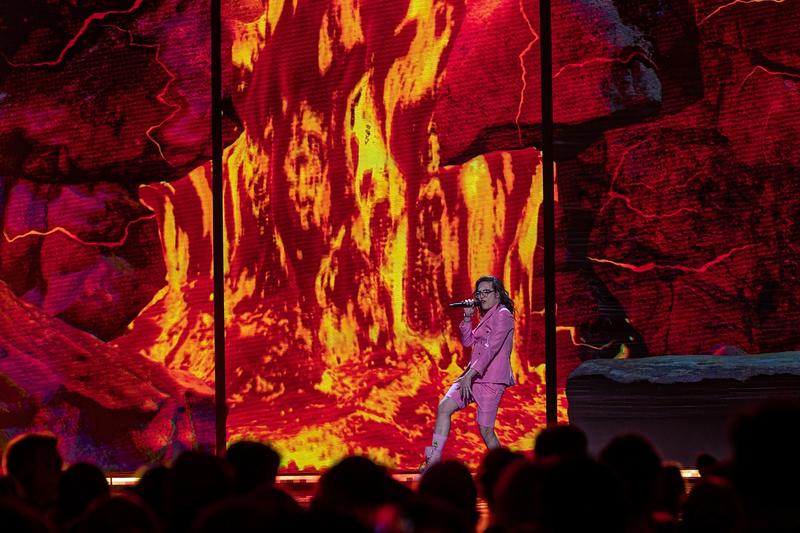 Theodor Andrei pe scena Eurovision 2023, Foto: Andy Von Pip / Zuma Press / Profimedia