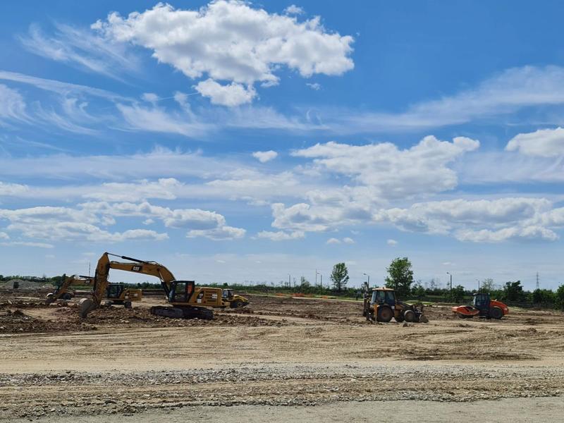 Pe santierul Nokian Tyres Oradea, Foto: Vlad Barza / HotNews.ro