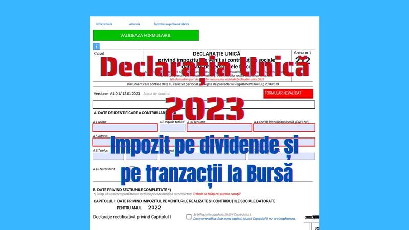 Declarația Unică 2023-dividende, Foto: StartupCafe