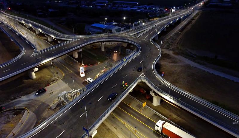 Pasajul giratoriu suspendat de la Oltenitei de pe DNCB, Foto: Captura video