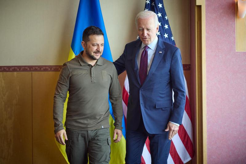 Volodimir Zelenski și Joe Biden la reuniunea G7 din Japonia, Foto: Ukraine Presidency via Bestimage / Bestimage / Profimedia