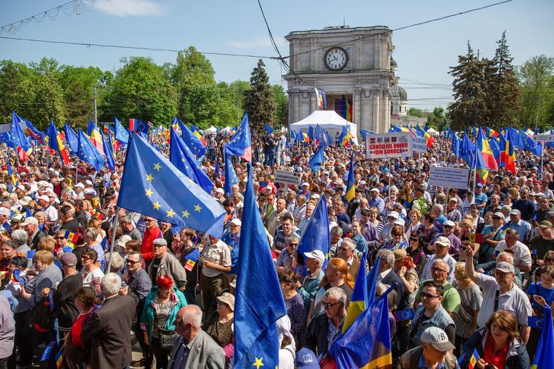 Manifest pro-UE la Chișinău, Foto: Elena COVALENCO / AFP / Profimedia