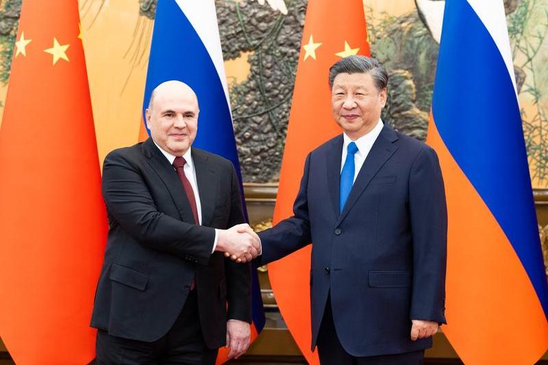 Xi Jinping l-a primit la Beijing pe premierul rus Mihail Mişustin, Foto: Huang Jingwen / Xinhua News / Profimedia