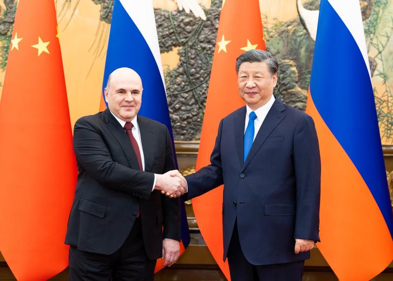 Xi Jinping l-a primit la Beijing pe premierul rus Mihail Mişustin, Foto: Huang Jingwen / Xinhua News / Profimedia