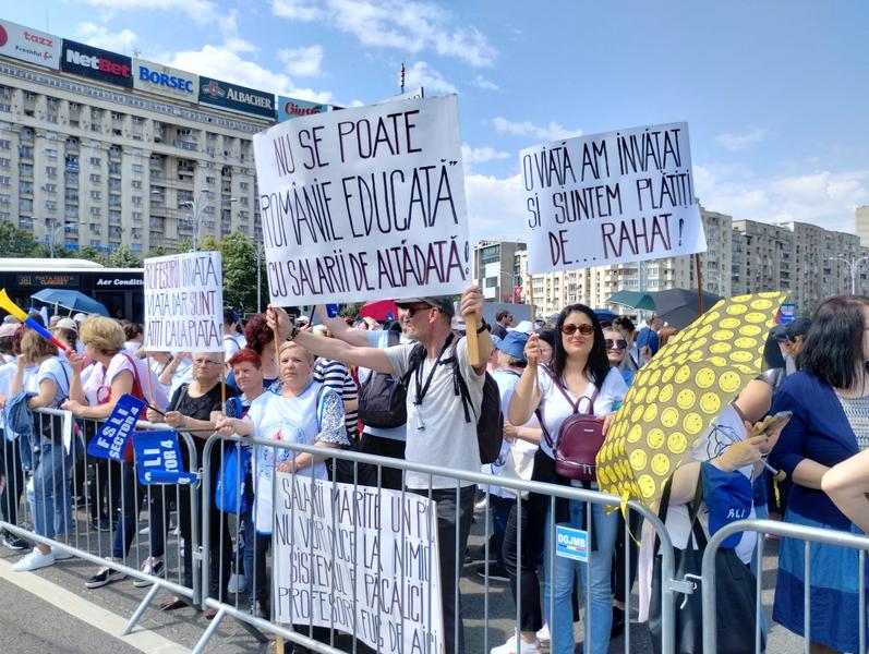 Cadrele didactice, protest la guvern, Foto: HotNews.ro / Adrian Vasilache