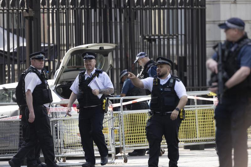 Politia britanica in fata resedintei premierului britanic, Foto: Darren Fletcher / News Licensing / Profimedia