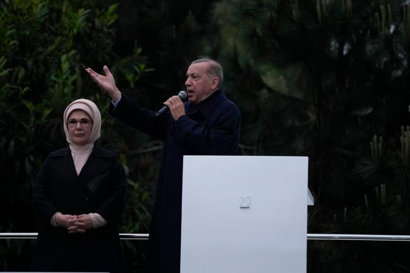 Erdogan vorbind in fata sustinatorilor sai dupa castigarea unui nou mandat, Foto: Francisco Seco / AP / Profimedia