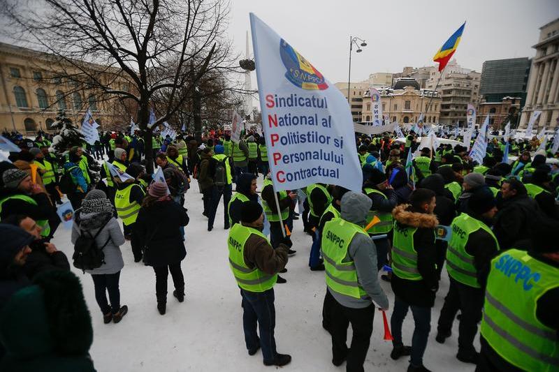 Protest al Sindicatului Naţional al Poliţiştilor, Foto: Inquam Photos / Adriana Neagoe