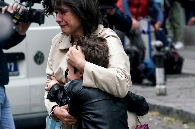 Atac armat la o școală din Belgrad, Foto: Oliver Bunic / AFP / Profimedia