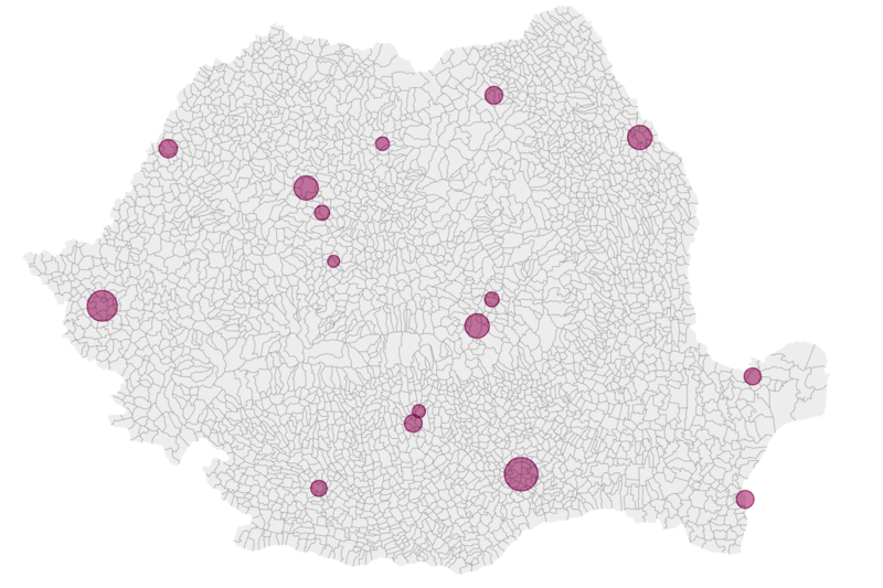 Hartă săli polivalente, Foto: Panorama.ro