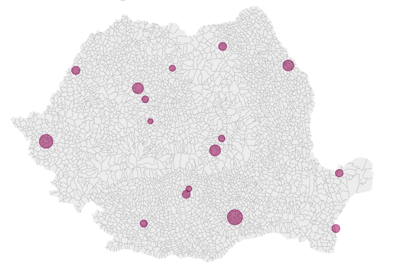 Hartă săli polivalente, Foto: Panorama.ro