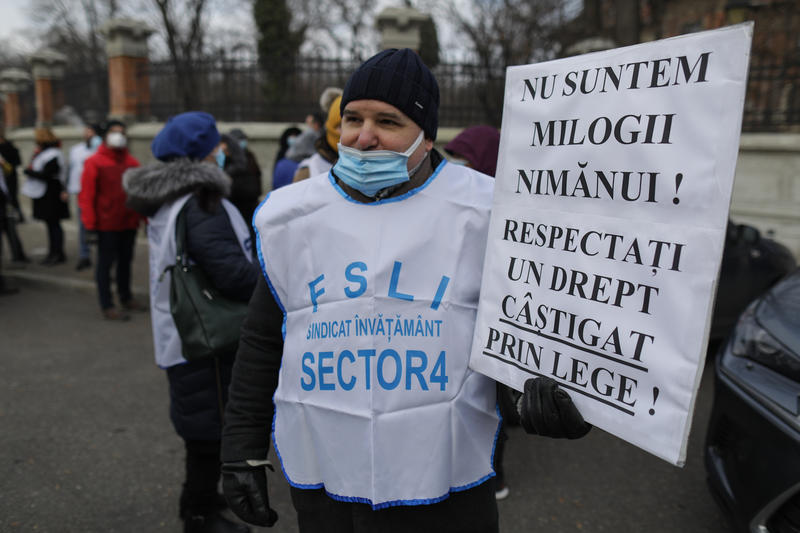 PROTEST al sindicatelor din educatie, Foto: INQUAM Photos / Octav Ganea