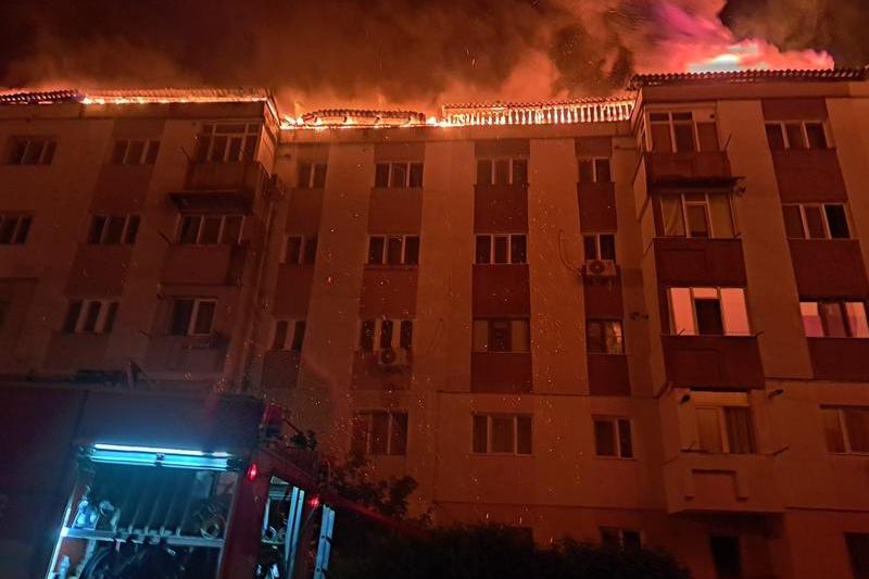 Incendiu Bârlad, Foto: ISU Vaslui