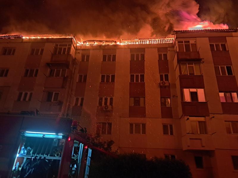 Incendiu Bârlad, Foto: ISU Vaslui