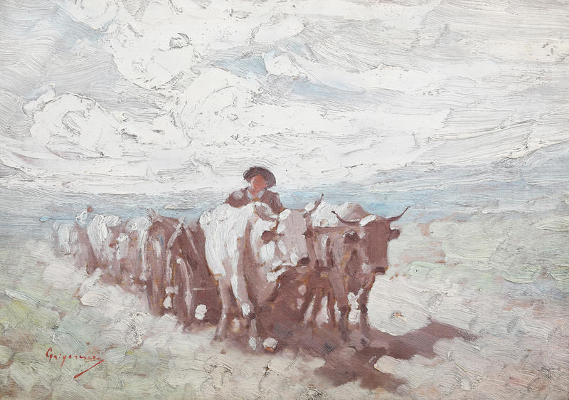 Întoarcerea de la câmp - Nicolae Grigorescu, Foto: artmark.ro