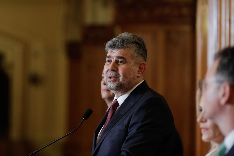 Marcel Ciolacu susține declarații de presă, Foto: Inquam Photos / George Calin