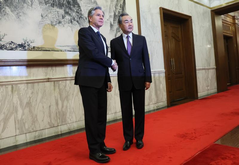 Antony Blinken și Wang Yi, Foto: Leah Millis / AP / Profimedia