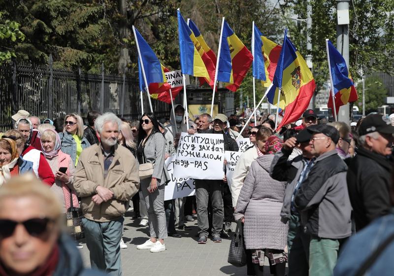 Miting organizat de partidul Șor în fața Curții Constituționale (12 mai 2023), Foto: Dmitrij Osmatesko / Sputnik / Profimedia