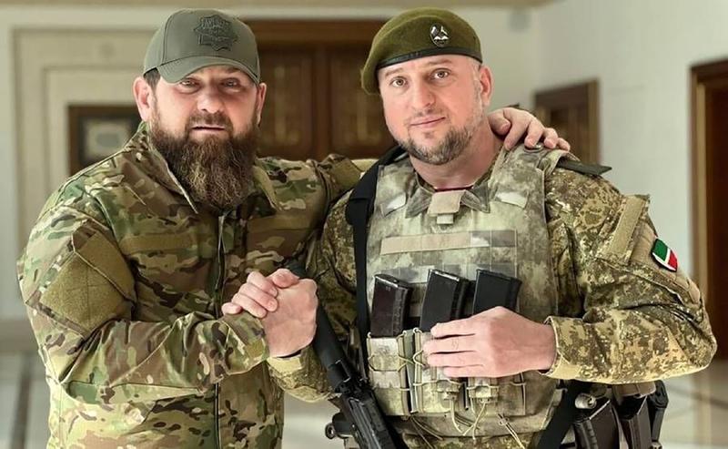 Ramzan Kadîrov și comandantul forţelor speciale cecene „Ahmat”, Apti Alaudinov, Foto: east2west news / WillWest News / Profimedia