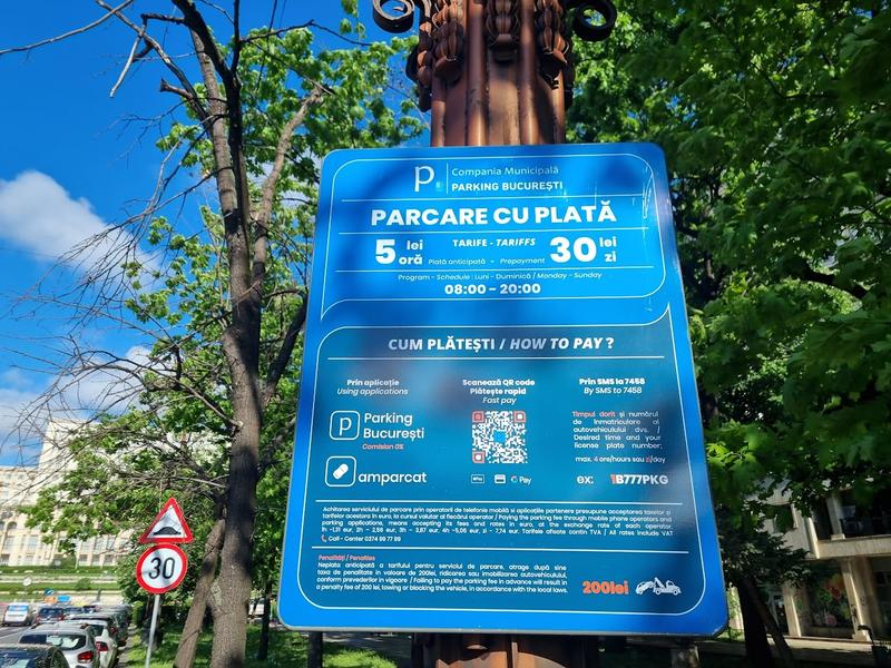 Parcare cu plată București, Foto: Hotnews / Catiușa Ivanov