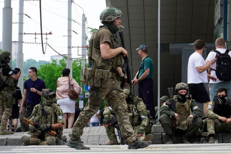 membri ai grupului Wagner in Rostov, Foto: STRINGER / AFP / Profimedia