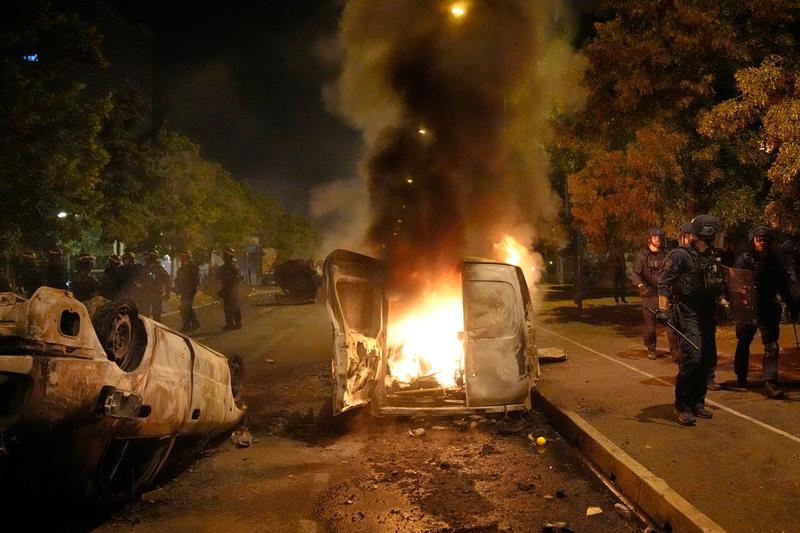 Noi proteste violente în Franța după ce poliția a împușcat mortal un băiat de 17 ani, Foto: Christophe Ena / AP / Profimedia