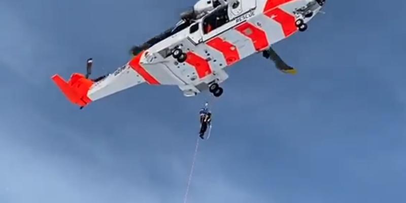 Elicopter norvegian într-o acțiune de salvare, Foto: Captura Twitter