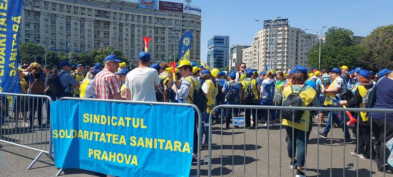 Protest angajati din sanatate, Foto: Hotnews / Alina Neagu