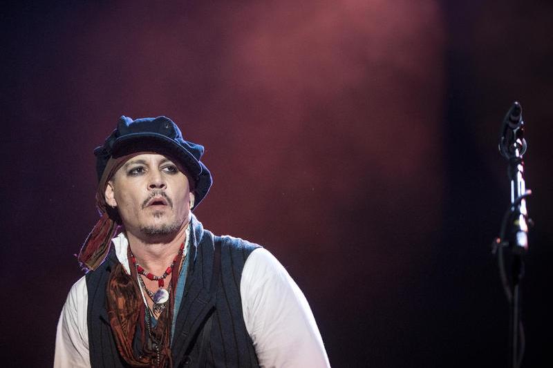 Actorul Johnny Depp a cantat impreuna cu formatia The Hollywood Vampires, la Romexpo, Foto: Inquam Photos / Stefan Sandu