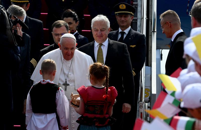 Zsolt Semjen alaturi de Papa Francisc, Foto: Vincenzo PINTO / AFP / Profimedia