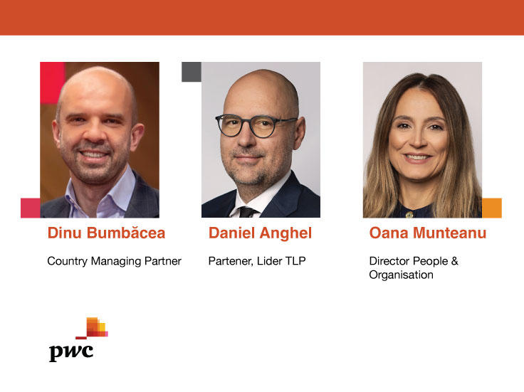 Dinu Bumbăcea, Daniel Anghel, Oana Munteanu, Foto: PwC România