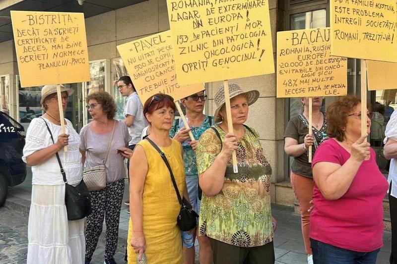 Protest al pacienților cu cancer, Foto: Hotnews / Alina Neagu