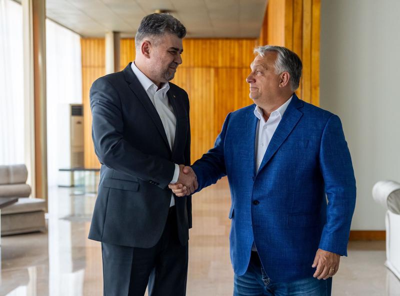 Marcel Ciolacu și Viktor Orban, Foto: Guvernul Romaniei