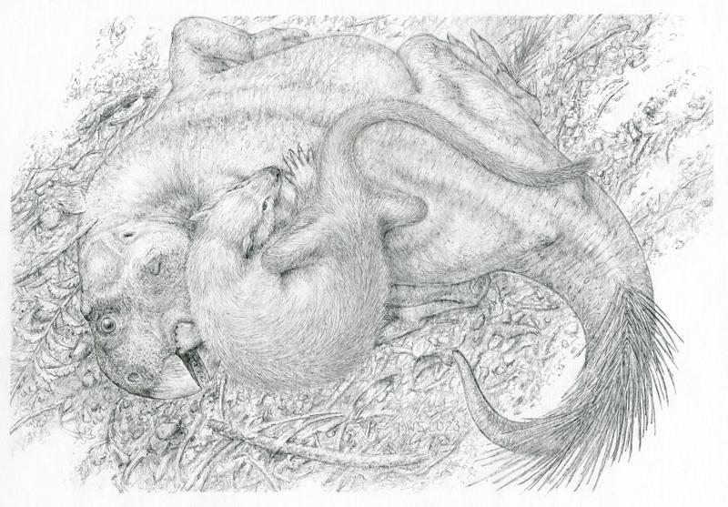 reconstituire după pozițiile scheletelor celor două animale, Foto: JLPPA / Bestimage / Profimedia