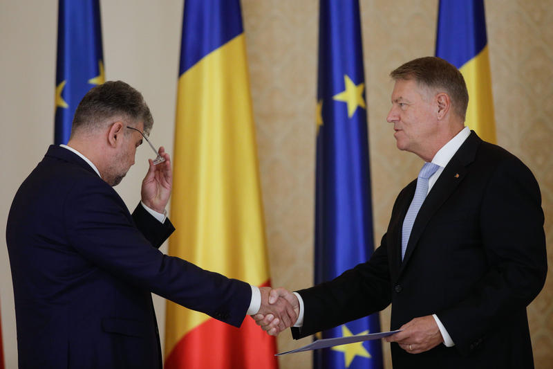 Klaus Iohannis si Marcel Ciolacu, Foto: Inquam Photos / George Calin