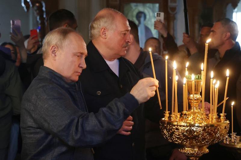 Putin si Lukasenko la manastire, Foto: Alexander Demianchuk / AP / Profimedia