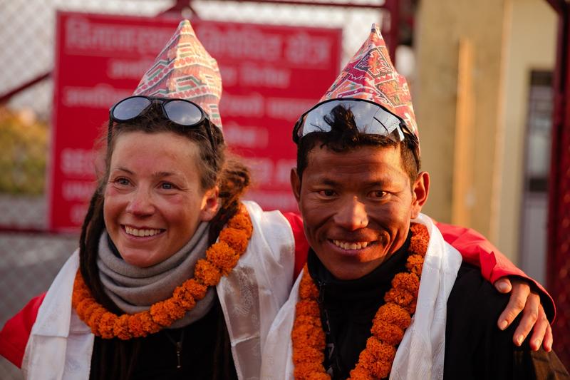 Kristin Harila si Tenjen Sherpa, Foto: Prabin Ranabhat / Zuma Press / Profimedia Images