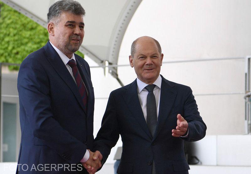 Marcel Ciolacu si Olaf Scholz, Foto: AGERPRES