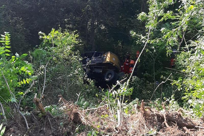 Utilaj feroviar rasturnat in Teleorman, Foto: CFR Infrastructura