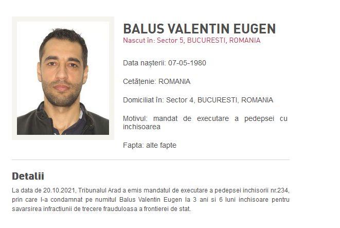 Valentin Eugen Băluș, Foto: Poliția Română