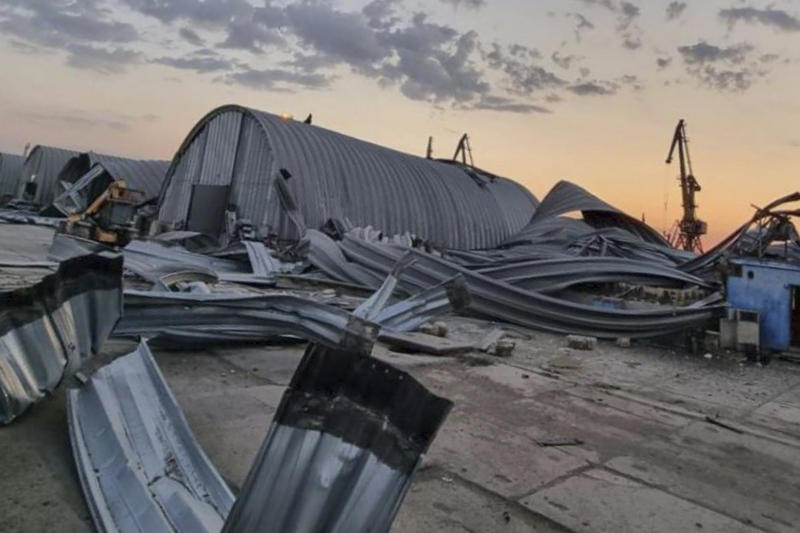 Rusia a lansat drone contra porturilor ucrainene de pe Dunăre, Foto: Odesa Regional Administration Press Office / AP / Profimedia