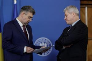 Marcel Ciolacu și Cătălin Predoiu, Foto: Inquam Photos / Octav Ganea