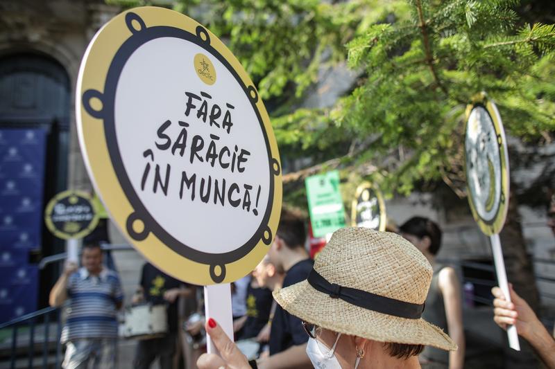 Protest pentru salarii decente, Foto: Inquam Photos / Octav Ganea