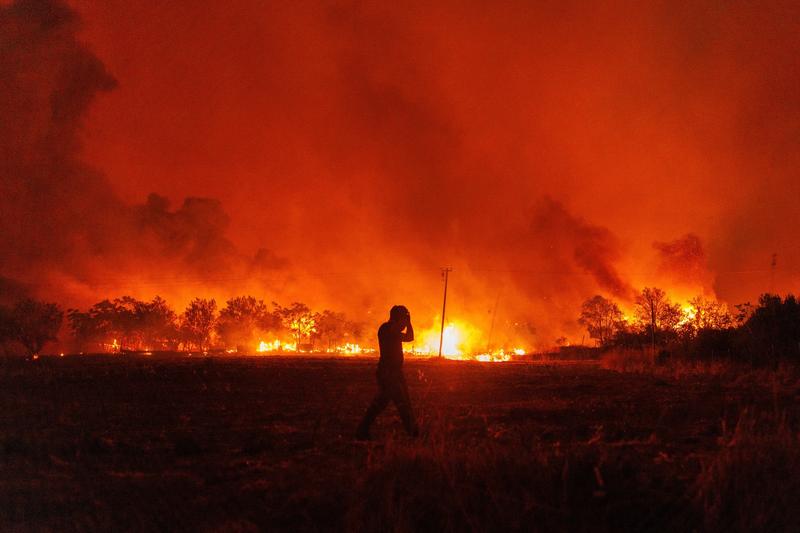 Incendii de pădure în Avantas, nordul Greciei, Foto: Achilleas Chiras / AP / Profimedia