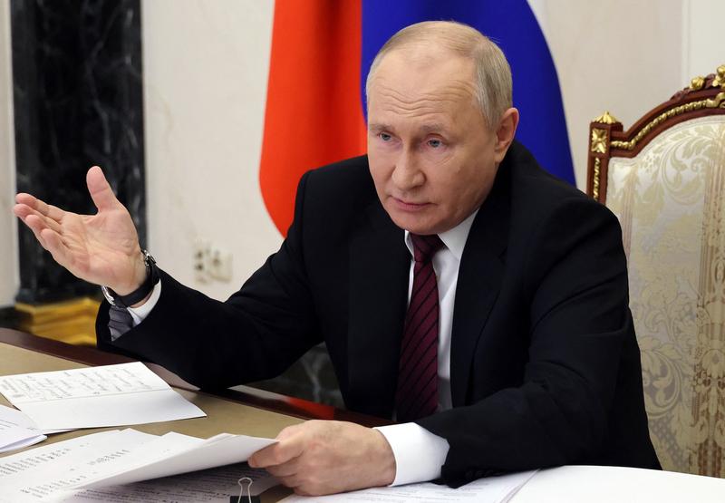 Vladimir Putin la sedinta de marti a Consiliului pentru Dezvoltare a Rusiei, Foto: Mikhail Klimentyev / AFP / Profimedia