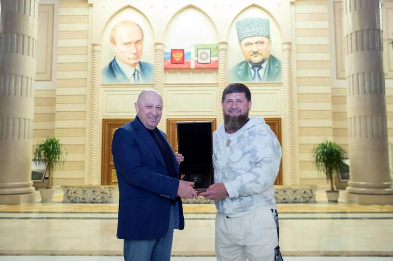 Evgheni Prigojin alaturi de Ramzan Kadirov, Foto: Roman Kadyrov / WillWest News / Profimedia