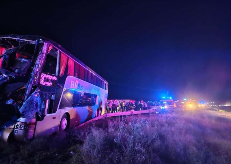 Accident de autocar în Brăila, Foto: ISU Braila